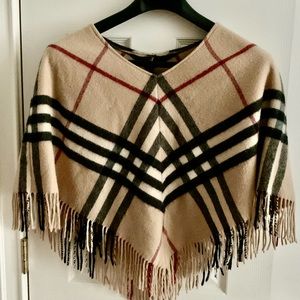 Burberry Wool & Cashmere Poncho-One Size